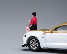 Load image into Gallery viewer, 1:64 Painted Figure Model Miniature Resin Diorama Office Lady Red Sitting Woman