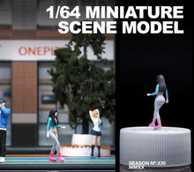 Load image into Gallery viewer, 1:64 Painted Figure Mini Model Miniature Resin Diorama Sand Skatng Girl Lady