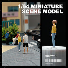 Load image into Gallery viewer, 1:64 Painted Figure Mini Model Miniature Resin Diorama Sand Toy Say Hi Girl Lady New Scene