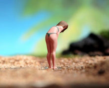 Load image into Gallery viewer, 1:64 Painted Figure Model Miniature Resin Diorama Sand Toy Bent Girl Lady Bikini