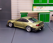 Load image into Gallery viewer, SW 1:64 Green Silvia S15 Pandem Widebody Sports Model Diecast Metal Car New