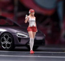 Load image into Gallery viewer, 1:64 Painted Figure Model Miniature Resin Diorama Sand Street Lady Headset Girl