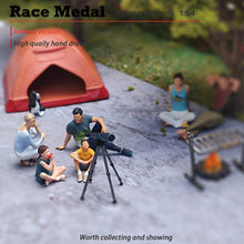 Load image into Gallery viewer, 1:64 Painted Figure Mini Model Miniature Resin Diorama Stargazing Camping Family