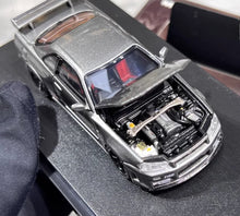 Load image into Gallery viewer, MH 1:64 Gray Skyline GTR R34 NISMO CRS VER Sports Model Diecast Metal Car New Collection
