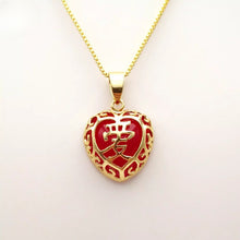 Load image into Gallery viewer, Nature Jade Love Pendant Necklace Gift Jewelry charm Blessing Adore Jewelry a