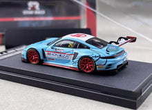 Load image into Gallery viewer, SR 1:64 Baby Blue 911 GT3 R #25 Racing Sports Model Diecast Metal Car New Collection