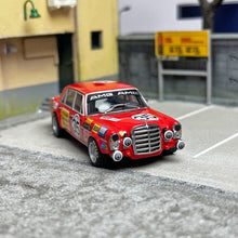 Load image into Gallery viewer, 1:64 Liberty Benz 300SEL Red W109 Racing Sports Model Toy Metal Car Display Box