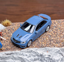 Load image into Gallery viewer, King 1:64 Blue C63 AMG W204 Sedan Sports Model Diecast Metal Car New Collection