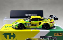 Load image into Gallery viewer, TH 1:64 Yellow 911 GT3 R 2024 DTM #91 Racing Sport Model Diecast Metal Car New Collection