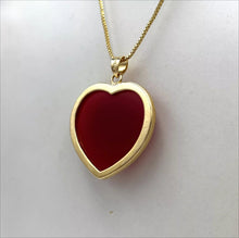 Load image into Gallery viewer, Nature Jade Heart Love Pendant Necklace Gift Jewelry charm Blessing Jewelry b