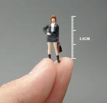 Load image into Gallery viewer, 1:64 Painted Figure Mini Model Toy Miniature Car Scenes Resin Business Suit Lady