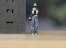 Load image into Gallery viewer, 1:64 Painted Figure Model Miniature Resin Diorama Sand Photographer Camera Girl