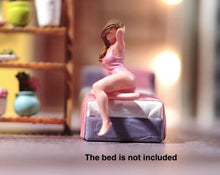 Load image into Gallery viewer, 1:64 Painted Figure Model Miniature Resin Diorama Sand Tennis Girl Sport Lady Collection