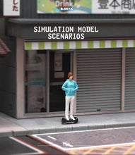 Load image into Gallery viewer, 1:64 Painted Figure Mini Model Miniature Car Scenes Resin Toy Balanced Car Girl