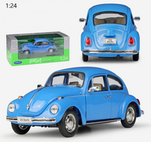 Load image into Gallery viewer, WELLY 1:24 VW Classic Vintage Beetle Model Diecast Metal Car Display
