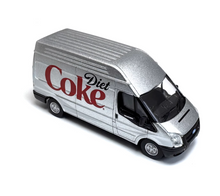 Load image into Gallery viewer, 1:76 2006 Silver Coke Transit Delivery Van LWB Model Diecast Metal Car New Collection