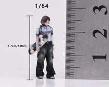 Load image into Gallery viewer, 1:64 Painted Figure Model Miniature Resin Sand Diorama Skate Board Boy Cool