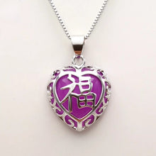 Load image into Gallery viewer, Nature Jade Heart Pendant Necklace Gift Jewelry charm Blessing Fortune Lucky f