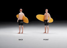 Load image into Gallery viewer, 1:64 Painted Figure Mini Model Miniature Car Scenes Resin Surfing Boy Surfboard