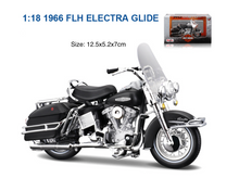 Load image into Gallery viewer, Maisto 1:18 1966 FLH Electra Glide Sports Model Diecast Metal Motorcycle New Collection