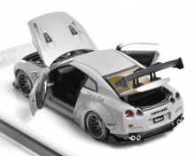 Load image into Gallery viewer, OT 1:64 JDM Gray GTR R35 LBWK Widebody Sports Model Diecast Metal Car New Collection