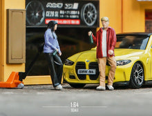 Load image into Gallery viewer, 1:64 Painted Figure Mini Model Miniature Resin Diorama Drinking Couple Man Lady New Scene