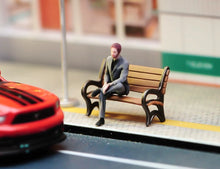 Load image into Gallery viewer, 1:64 Painted Figure Model Miniature Resin Diorama Toy Sand Suit Man Sitting New