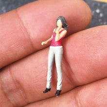 Load image into Gallery viewer, 1:64 Painted Figure Mini Model Miniature Resin Diorama Balancing Car Lady Sand