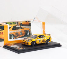 Load image into Gallery viewer, FS 1:64 Yellow Dragon Skyline GTR R34 Sports Model Diecast Metal Car BN