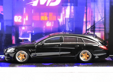 Load image into Gallery viewer, MJ 1:64 HEC Black Silver CLS 63 VIP Wagon Sports Model Diecast Metal Car New Collection