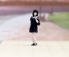 Load image into Gallery viewer, 1:64 Painted Figure Model Miniature Resin Diorama Black Hair Pretty Girl Lady C