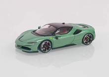 Load image into Gallery viewer, MJ 1:64 Green SF90 Hard Top Racing Sports Model Diecast Metal Car New Collection