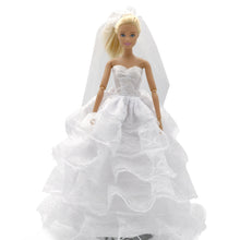 Load image into Gallery viewer, Barbie Doll Clothing 11.5" Girl Wear Party Lady Outfits 1/6 Princess Dress Wedding