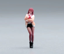 Load image into Gallery viewer, 1:64 Painted Figure Model Miniature Resin Diorama Toy Sand Red Hair Girl Stand