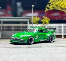 Load image into Gallery viewer, Flame 1:64 Green Dinosaur #43 RWB 993 Sports Model Diecast Metal Car New Collection