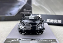 Load image into Gallery viewer, King 1:64 Black Huracan GT Widebody Sports Model Diecast Metal Car New Collection