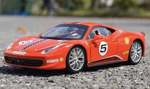 Load image into Gallery viewer, Bburago 1:24 Red 458 Challenge Racing Sports Model Toy Diecast Metal Car BN
