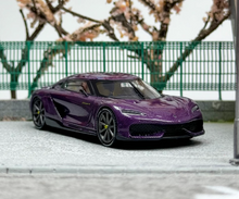 Load image into Gallery viewer, JEC 1:64 Blue Carbon Gemera Super Racing Sports Model Diecast Metal Car New Collection