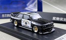 Load image into Gallery viewer, SW 1:64 Black Police E30 M3 Widebody Sports Model Diecast Metal Car New Collection