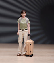 Load image into Gallery viewer, 1:24 Painted Figure Model Miniature Resin Diorama Sand Woman Luggage Backpack