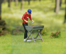 Load image into Gallery viewer, 1:64 Painted Figure Model Miniature Resin Diorama Camping Outdoor Picnic BBQ Toy Collection