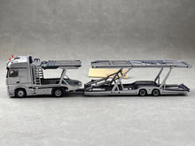 Load image into Gallery viewer, 1:64 Silver Benz Actros Gigaspace Semi Trailer Truck Model Diecast Metal Car