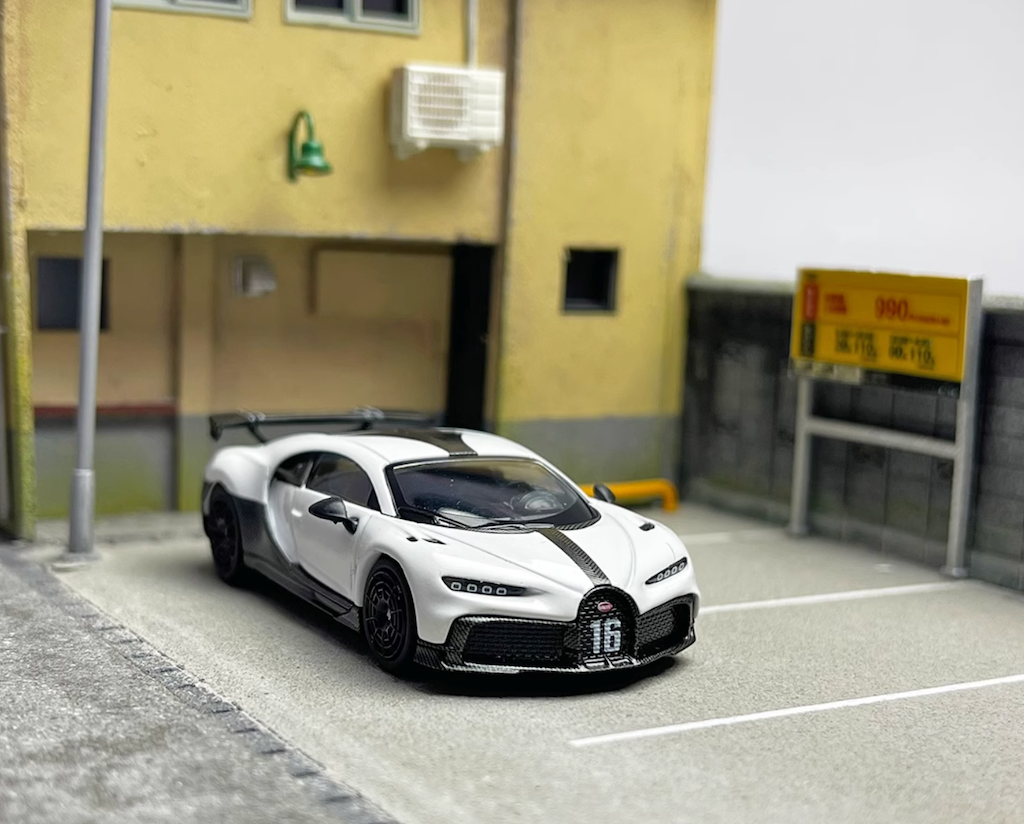 Bugatti Chiron Pur Sport - Miniature Mini GT 1:64 Couleur Blanche - Neuf