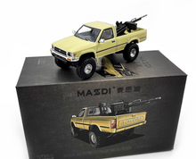 Load image into Gallery viewer, Masdi 1:64 Yellow 1995 Hilux RN80 Cab Pickup Truck Model Diecast Metal Car New Collection