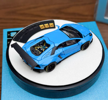 Load image into Gallery viewer, PGM 1:64 Blue Aventador LP700-4 LB Round Sports Model Diecast Metal Car New Collection