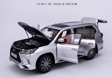 Load image into Gallery viewer, LCD 1:18 Silver LX570 Luxury SUV Off Road Sports Model Diecast Metal Car New