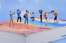 Load image into Gallery viewer, 1:64 Painted Figure Model Miniature Resin Diorama Backpaker Photographer Camera Collection
