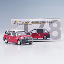 Load image into Gallery viewer, TINY 1:76 Red Hongkong Taxi Comfort Hatchback Toyota Hybrid Model Toy Metal Car BN