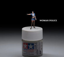Load image into Gallery viewer, 1:64 Painted Figure Mini Model Miniature Car Scenes Resin Woman Police Officer