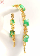 Load image into Gallery viewer, Nature Jade Beaded Bracelet Jewelry Blessing Lucky Fortune Gift For Her Green g